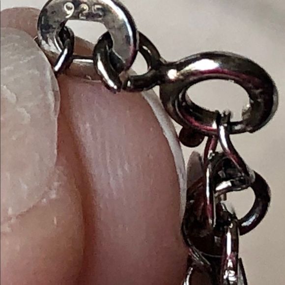 NWOT 925 dainty chain double heart necklace - Picture 6 of 6